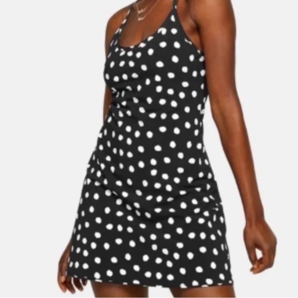 NWOT Outdoor Voices the exercise dress in black and white dot